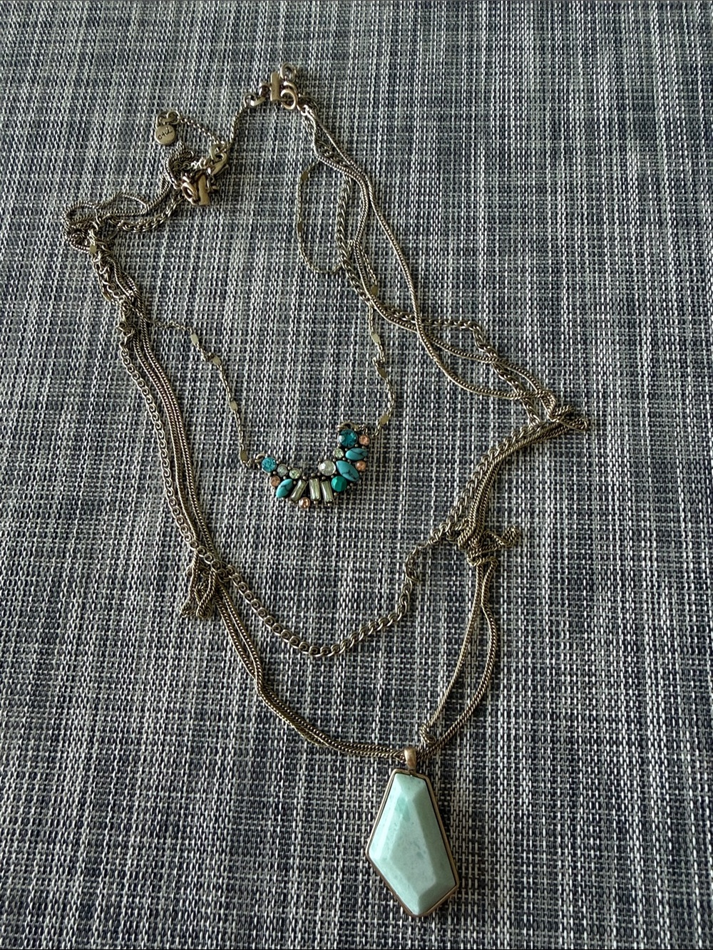 Chloe and Isabel three chain necklace 19-27” GUC